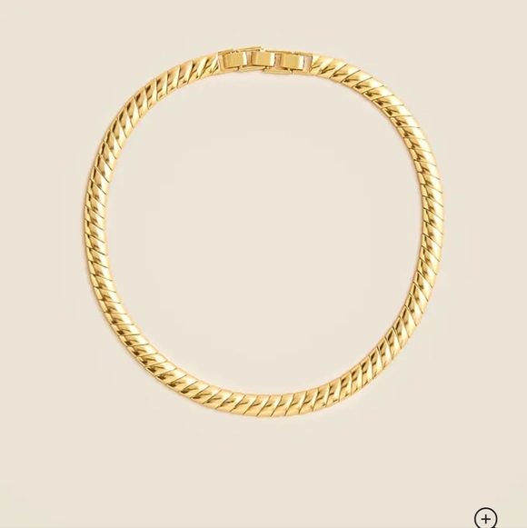 J. Crew Jewelry - J. Crew  Snake Chain Collar Necklace In Shiny Matte Gold